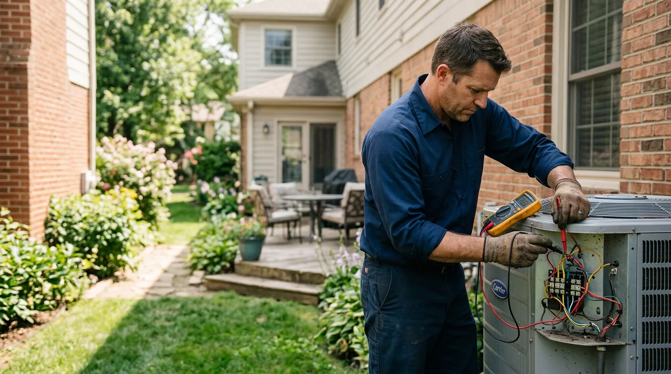 HVAC technician working near Fountain City, WI